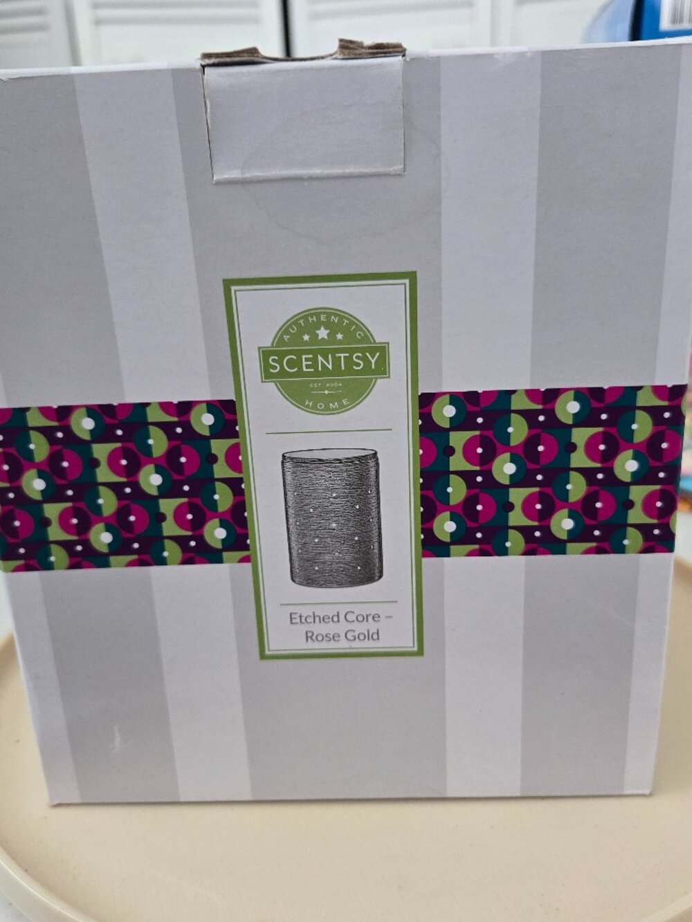 Scentsy Etched Core Full Size Wax Warmer Rose Gold - New in Box